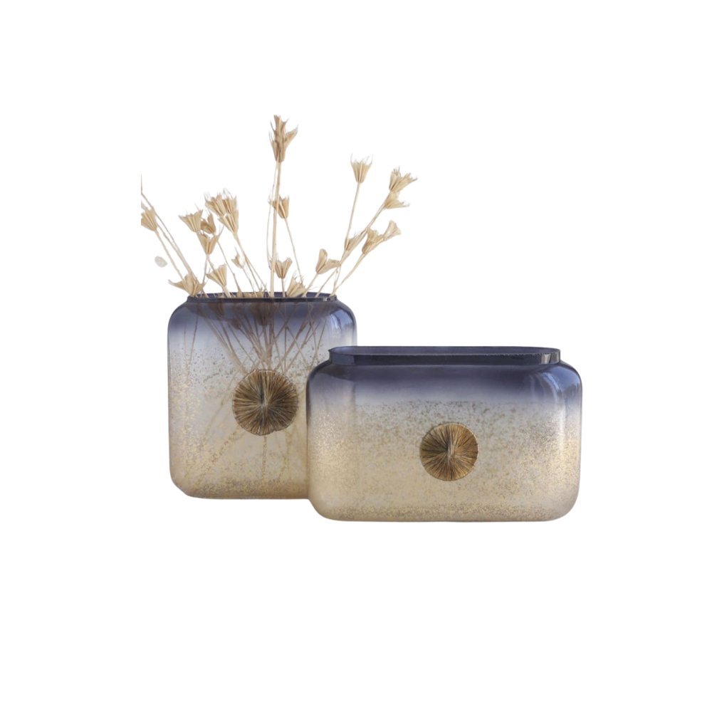 Metallic Floral Display Vase Set