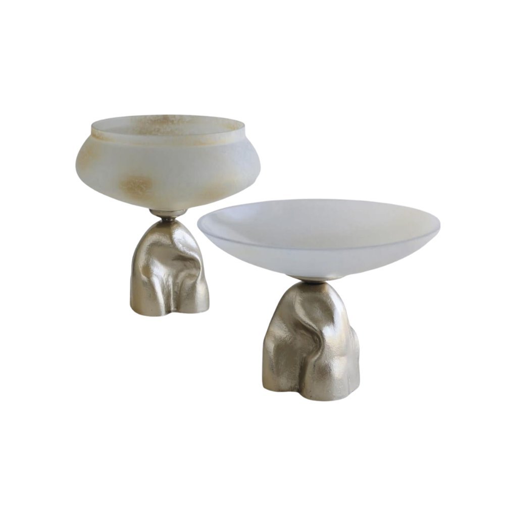 Sculptural Pedestal Bowl Set